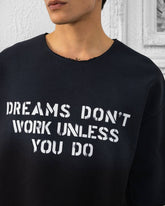 TRICOU PREMIUM NEGRU PRESPALAT  "STENCIL DROP"